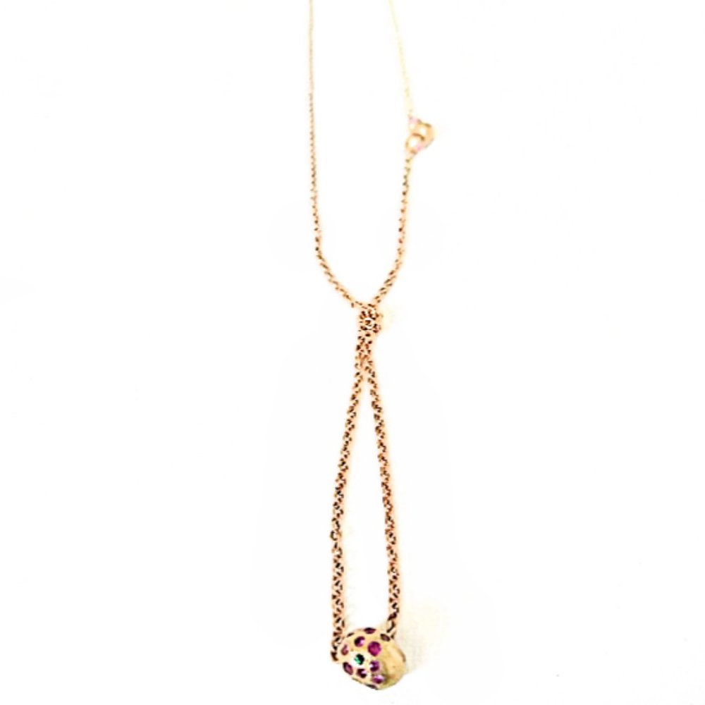 Gold Emerald And Sapphire Necklace